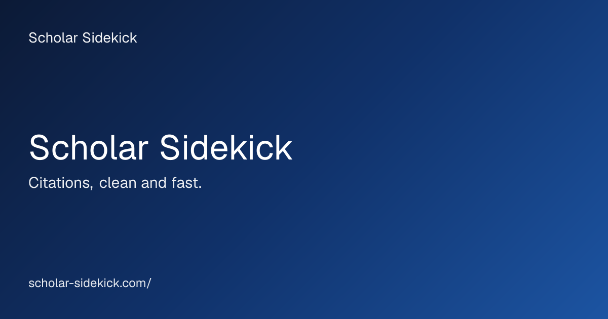 Scholar Sidekick
