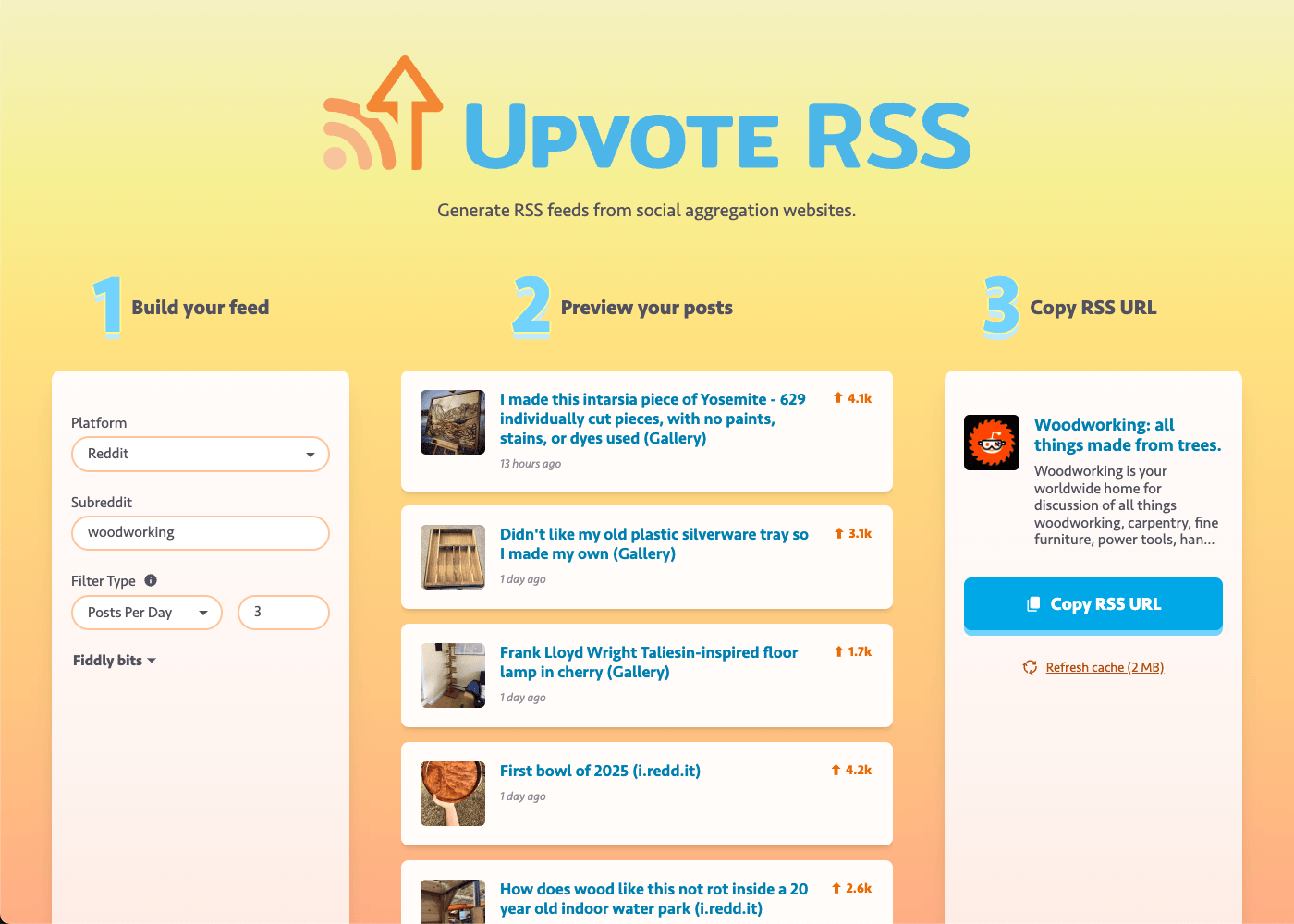 Upvote RSS