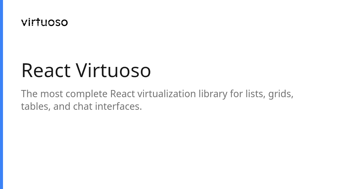 React Virtuoso